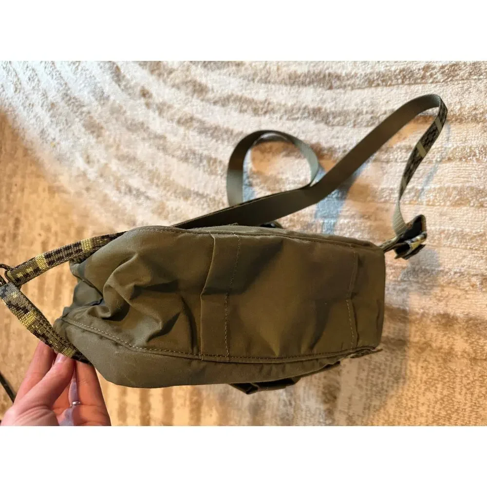 Fjallraven Kanken Mini Kanken Water Resistant Backpack Olive Green Folk Pattern